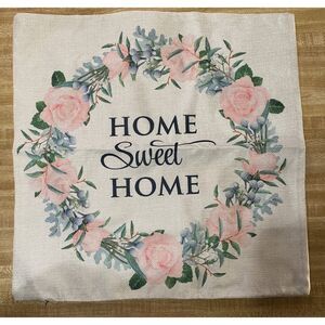 Home Sweet Home Zippered Pillow Cover New